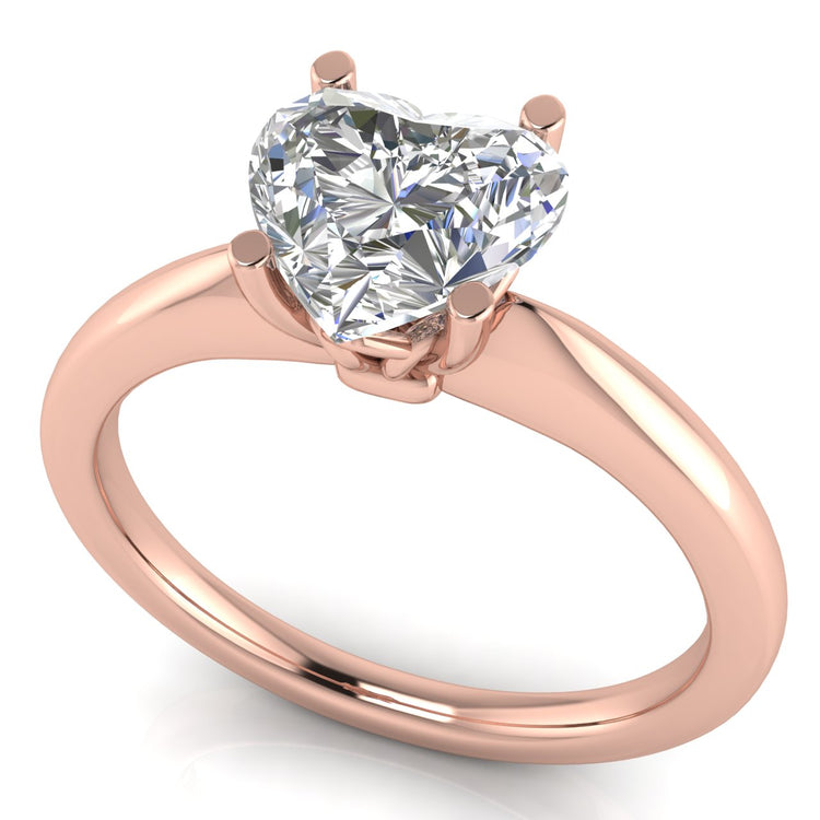 Modern Heart Shaped Moissanite Engagement Ring