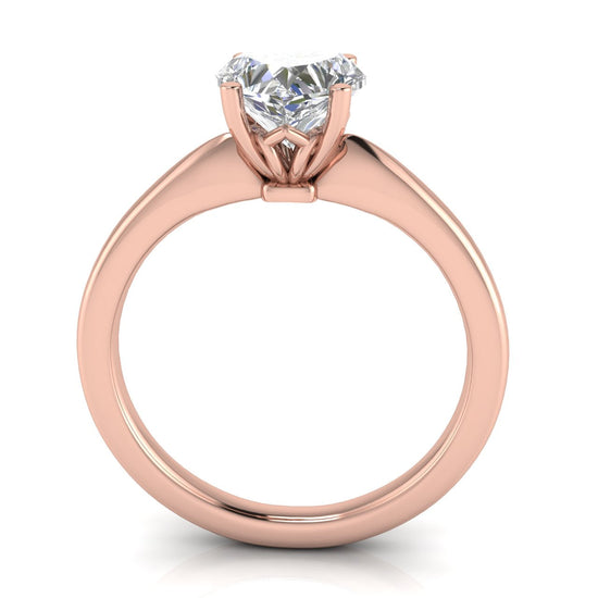 Modern Heart Shaped Lab Diamond Engagement Ring