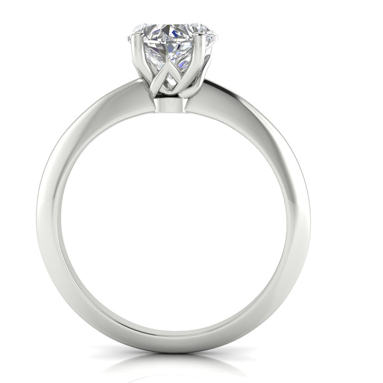 Tulip Prong Heart Shaped Moissanite Engagement Ring