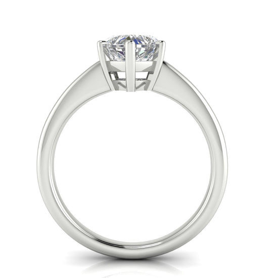 5 Prong Donut Heart Shaped Moissanite Engagement Ring