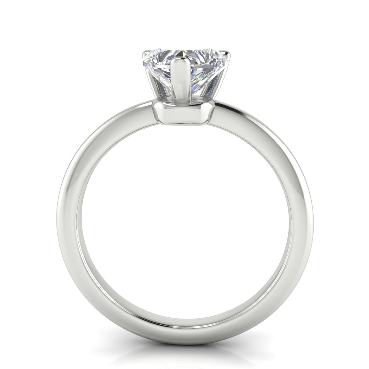 Basket Set Heart Shaped Moissanite Engagement Ring