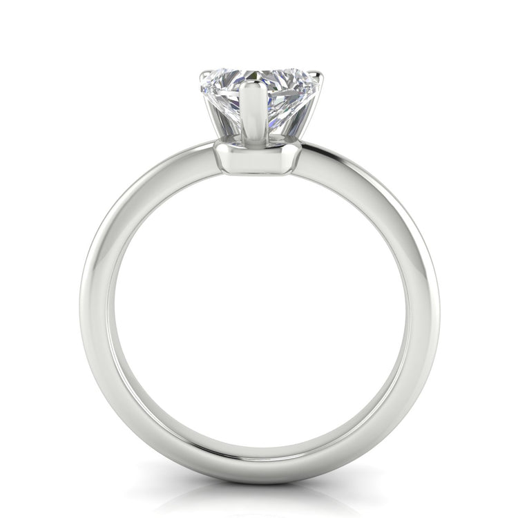 Basket Set Heart Shaped Moissanite Engagement Ring