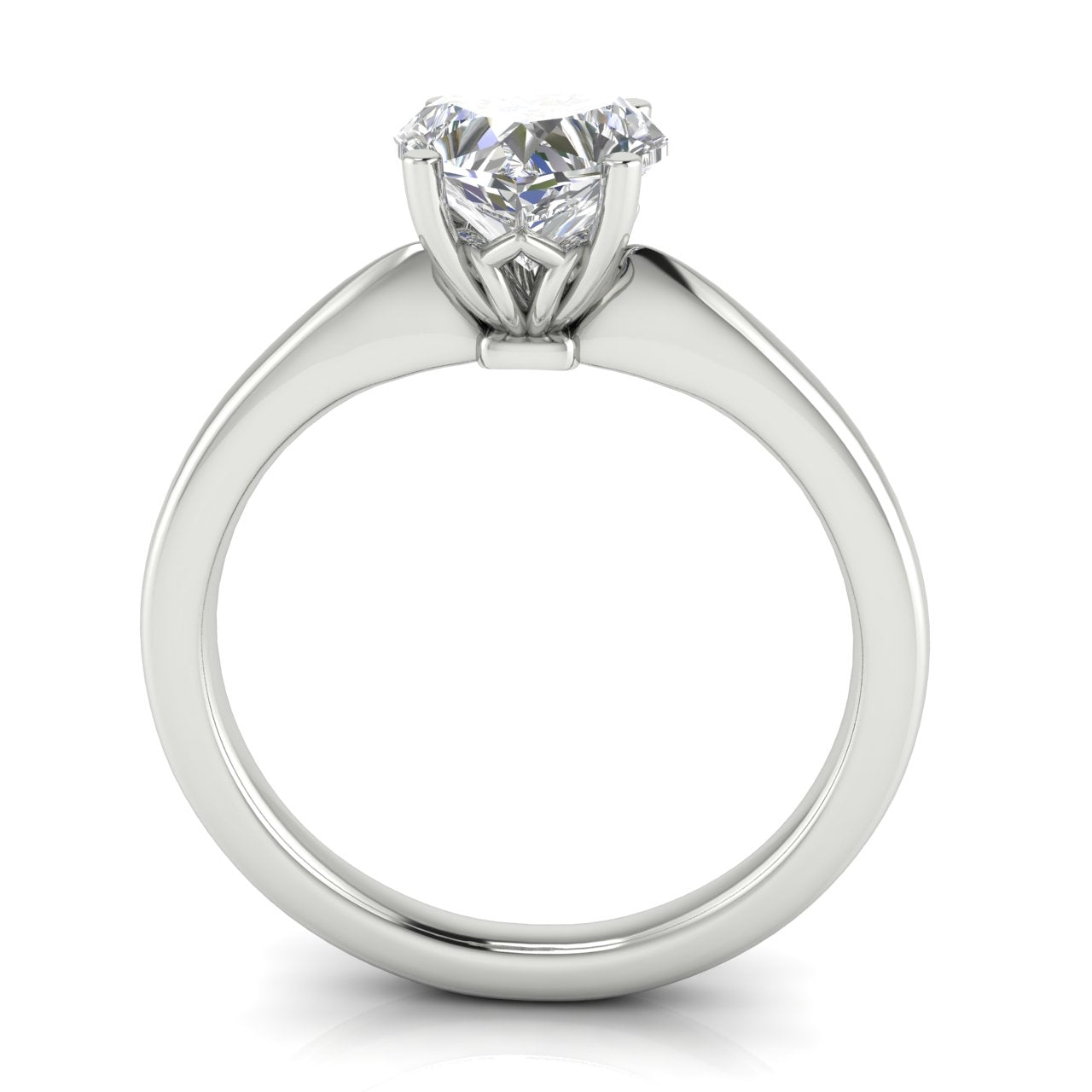 Modern Heart Shaped Moissanite Engagement Ring