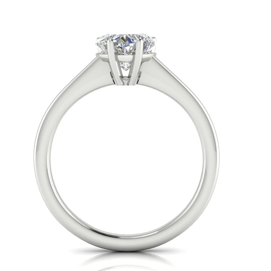 Basket Set Heart Shaped Moissanite Engagement Ring