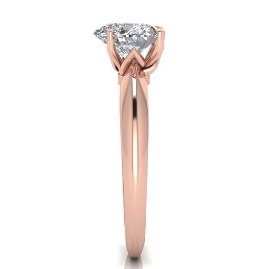 Tulip Prong Heart Shaped Lab Diamond Engagement Ring