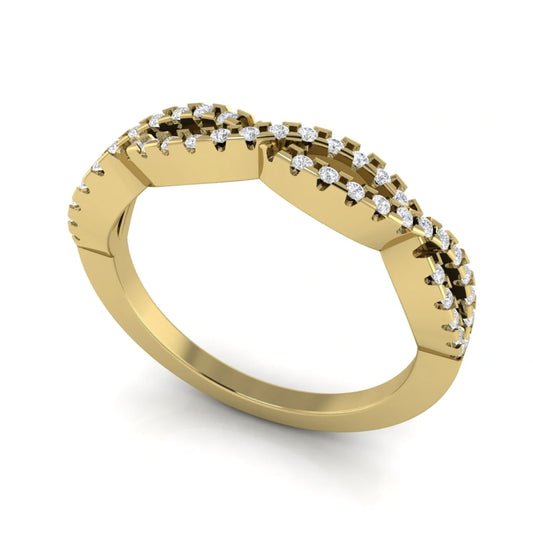 Infinity Twist Lab Diamond Wedding Ring