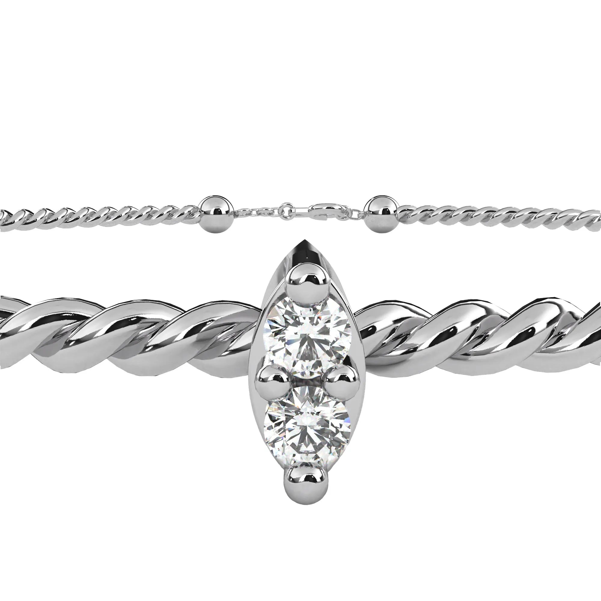 Twisted Elegance Lab Diamond Bracelet