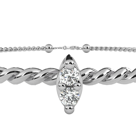 Twisted Elegance Lab Diamond Bracelet