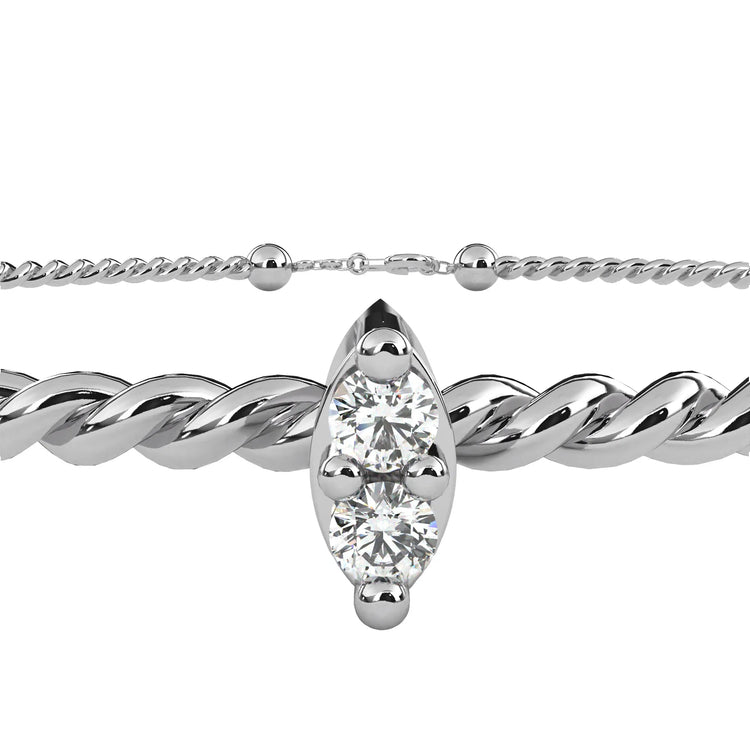 Twisted Elegance Lab Diamond Bracelet