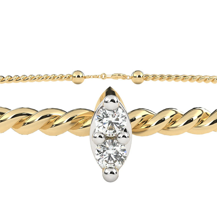 Twisted Elegance Lab Diamond Bracelet