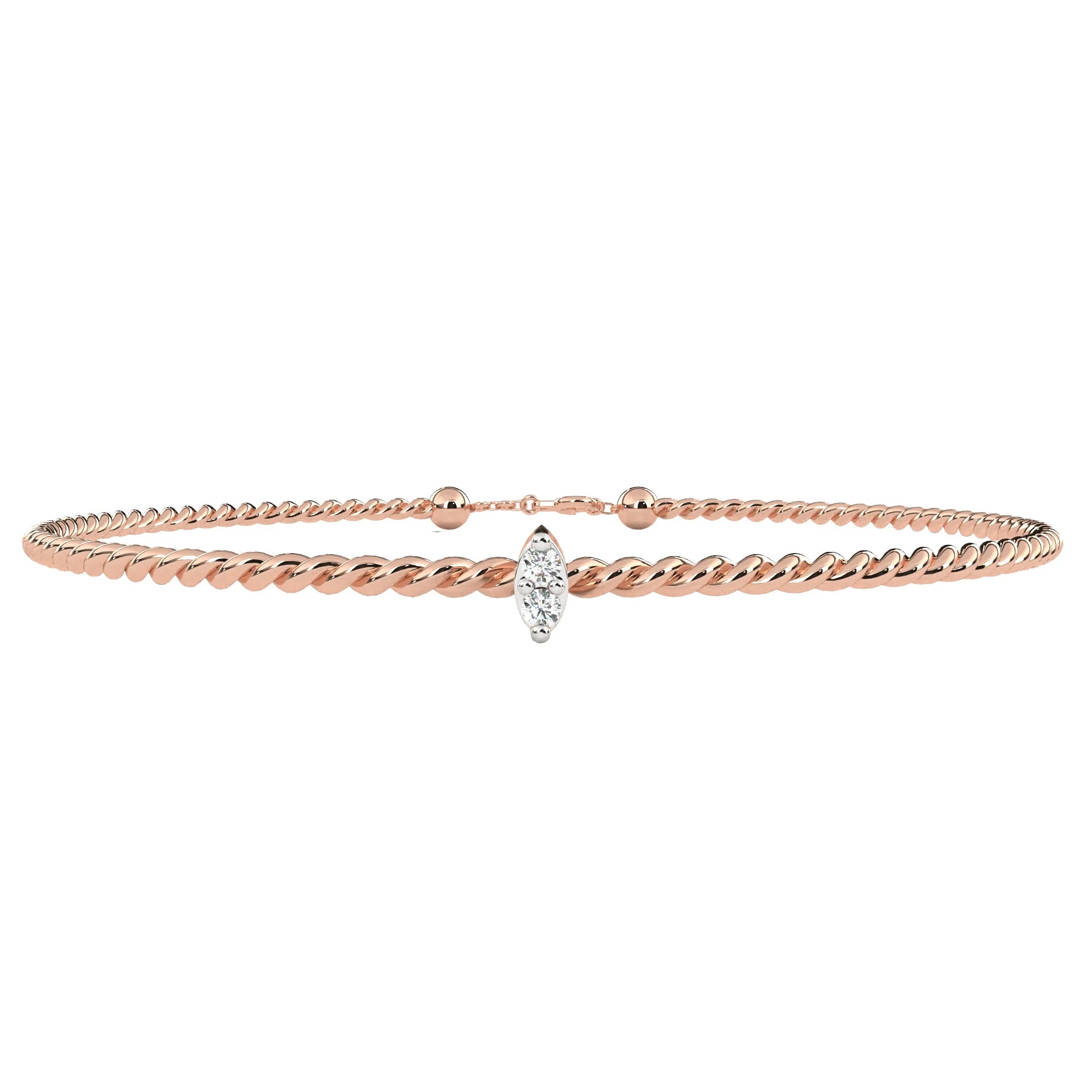 Twisted Elegance Lab Diamond Bracelet