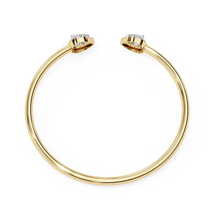 Dewdrop Duo Twinkling Lab Diamond Bracelet