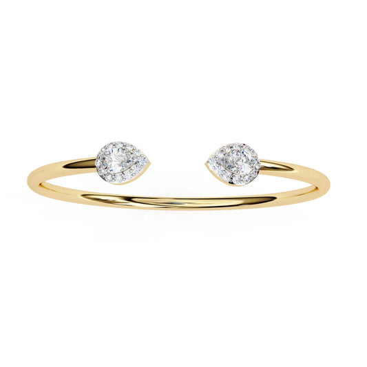 Dewdrop Duo Twinkling Lab Diamond Bracelet