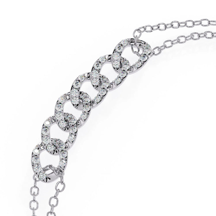 Dazzling Chain Link Moissanite Bracelet