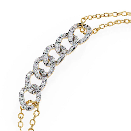Dazzling Chain Link Moissanite Bracelet