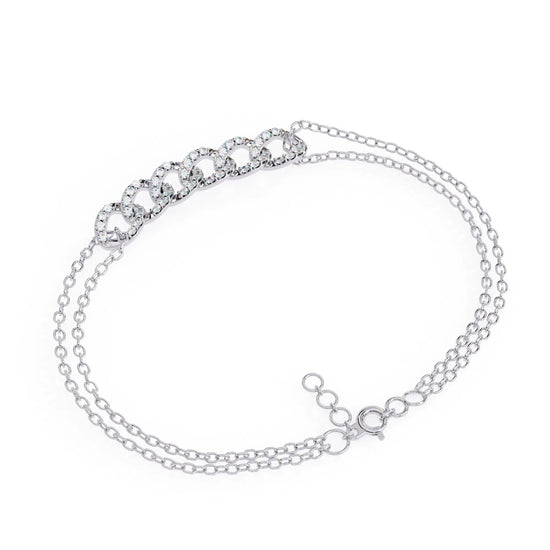 Dazzling Chain Link Moissanite Bracelet