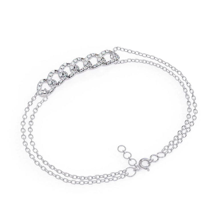 Dazzling Chain Link Moissanite Bracelet