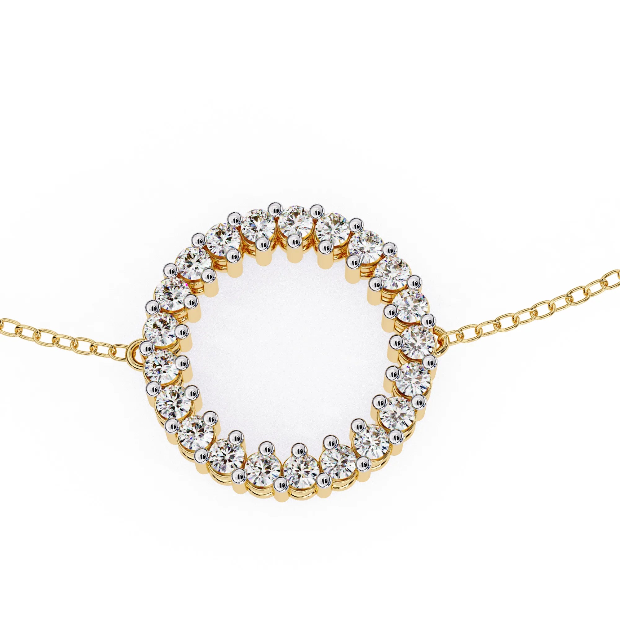 Luminous Circle Moissanite-Accented Bracelet