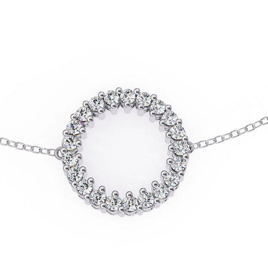 Luminous Circle Moissanite-Accented Bracelet
