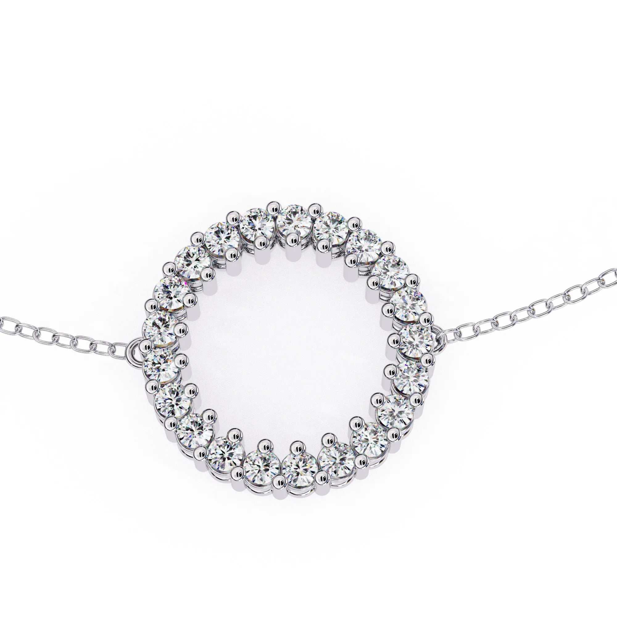 Luminous Circle Lab Diamond-Accented Bracelet