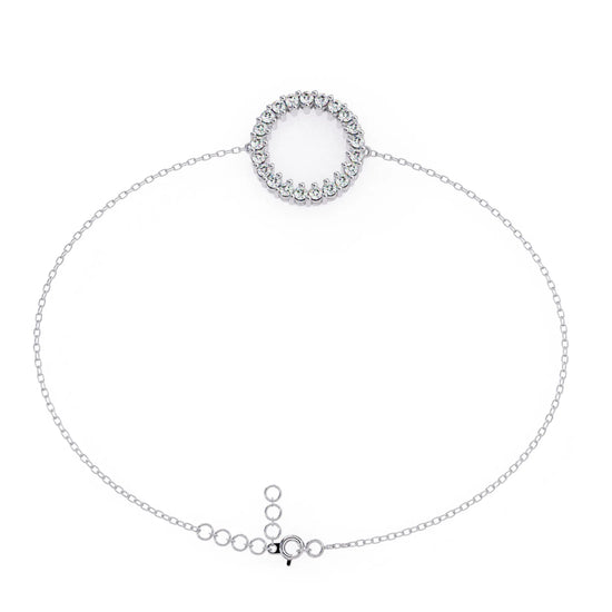 Luminous Circle Moissanite-Accented Bracelet
