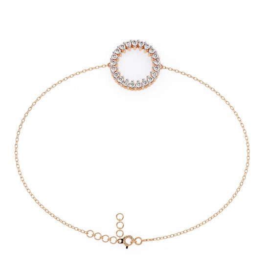 Luminous Circle Moissanite-Accented Bracelet