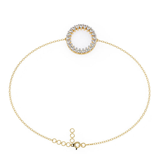 Luminous Circle Moissanite-Accented Bracelet