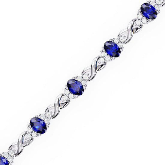 Azura Charm Sapphire and Moissanite Bracelet