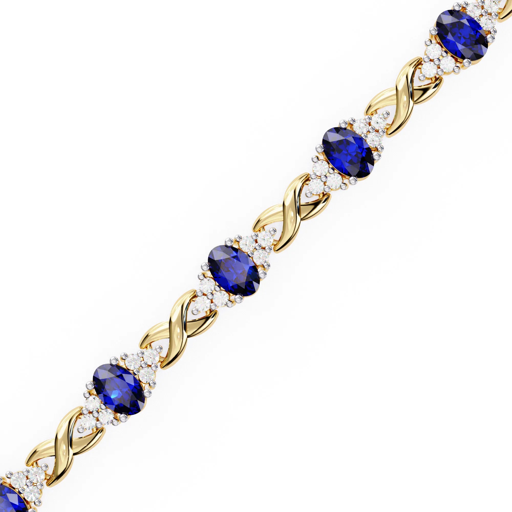 Azura Charm Sapphire and Moissanite Bracelet