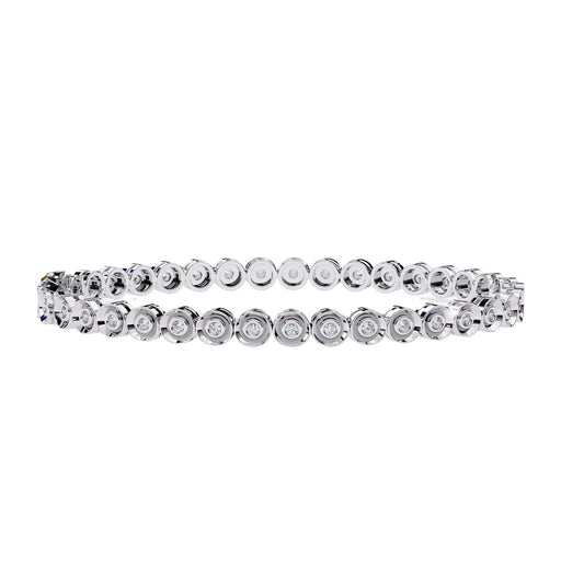 Radiant Round Lab Diamond Bracelet
