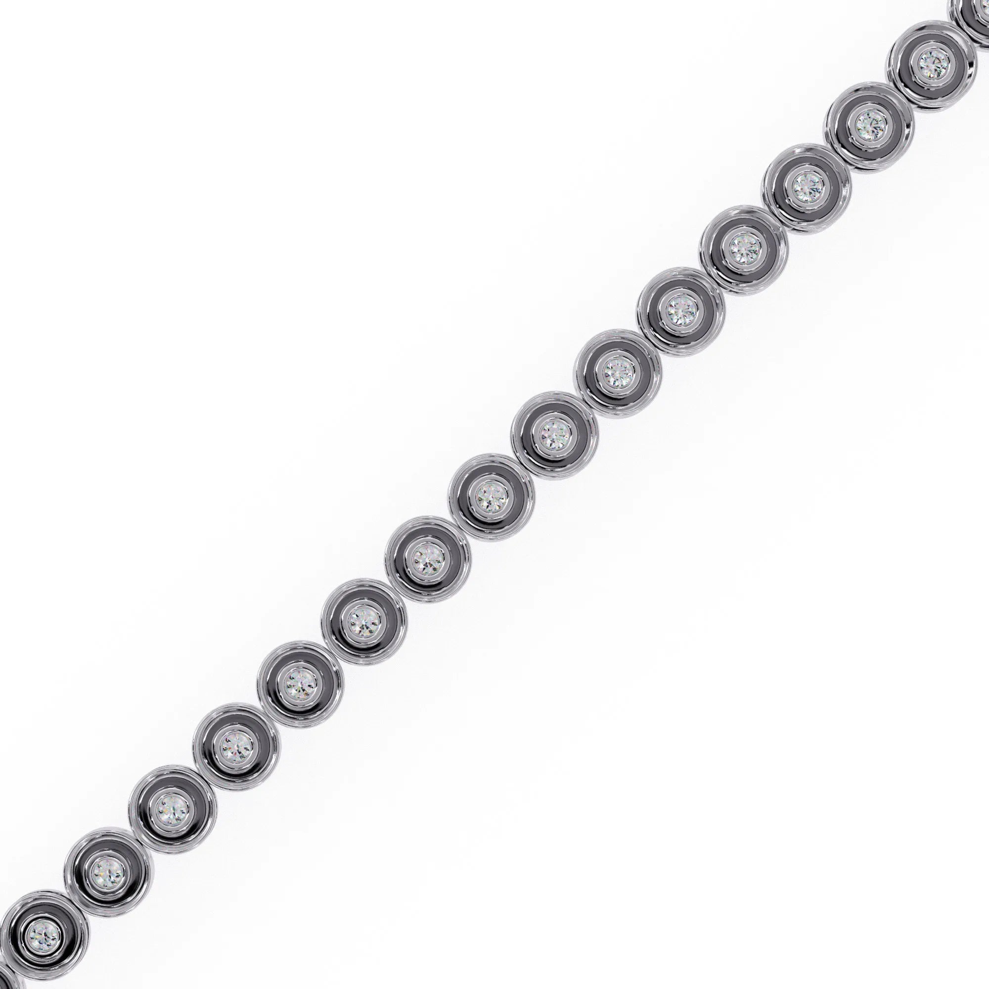 Radiant Round Moissanite Bracelet