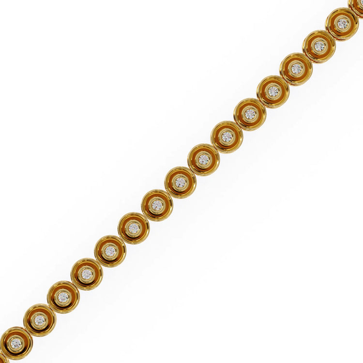 Radiant Round Moissanite Bracelet