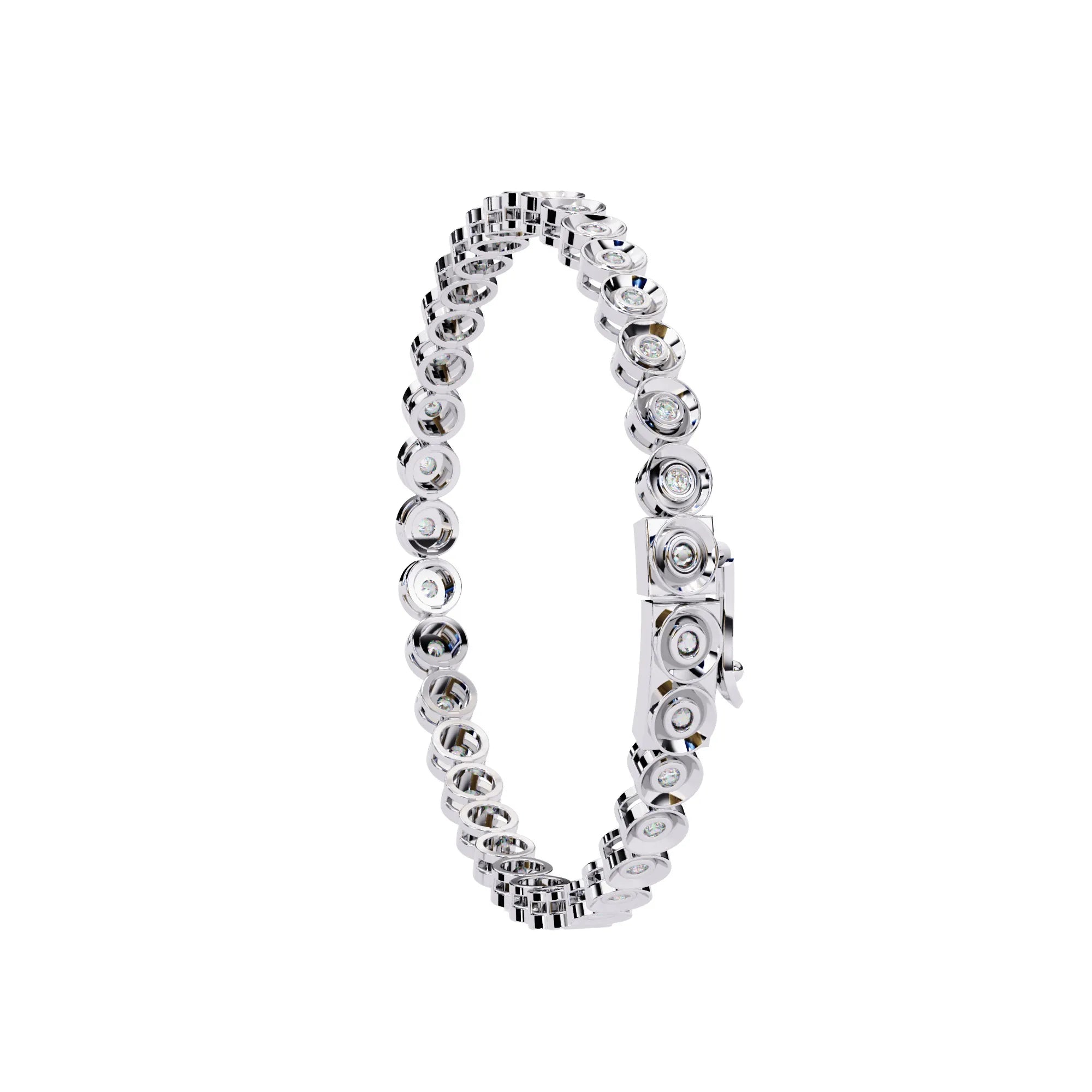 Radiant Round Lab Diamond Bracelet
