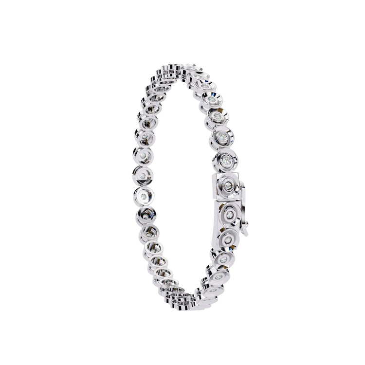 Radiant Round Moissanite Bracelet