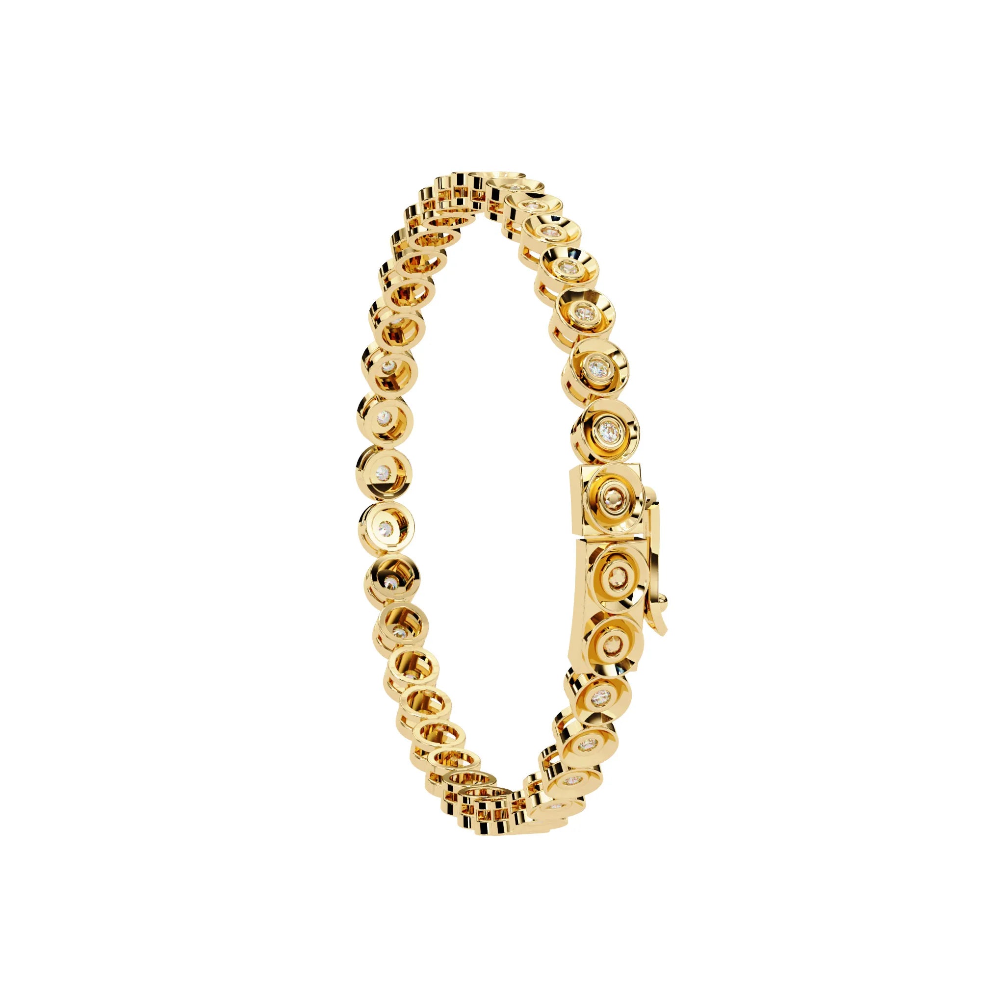 Radiant Round Moissanite Bracelet