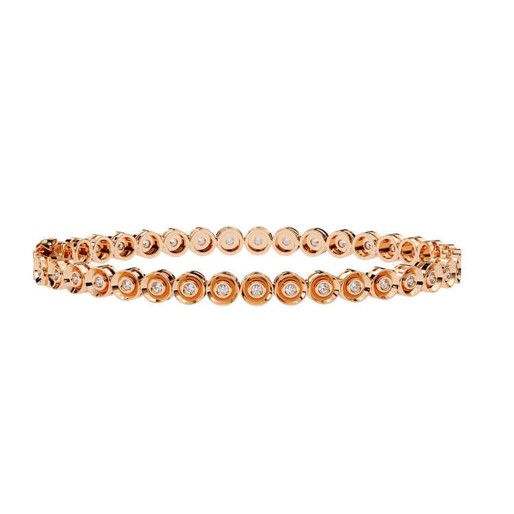 Radiant Round Moissanite Bracelet