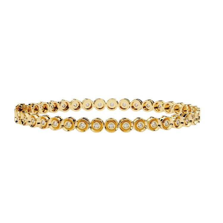 Radiant Round Moissanite Bracelet