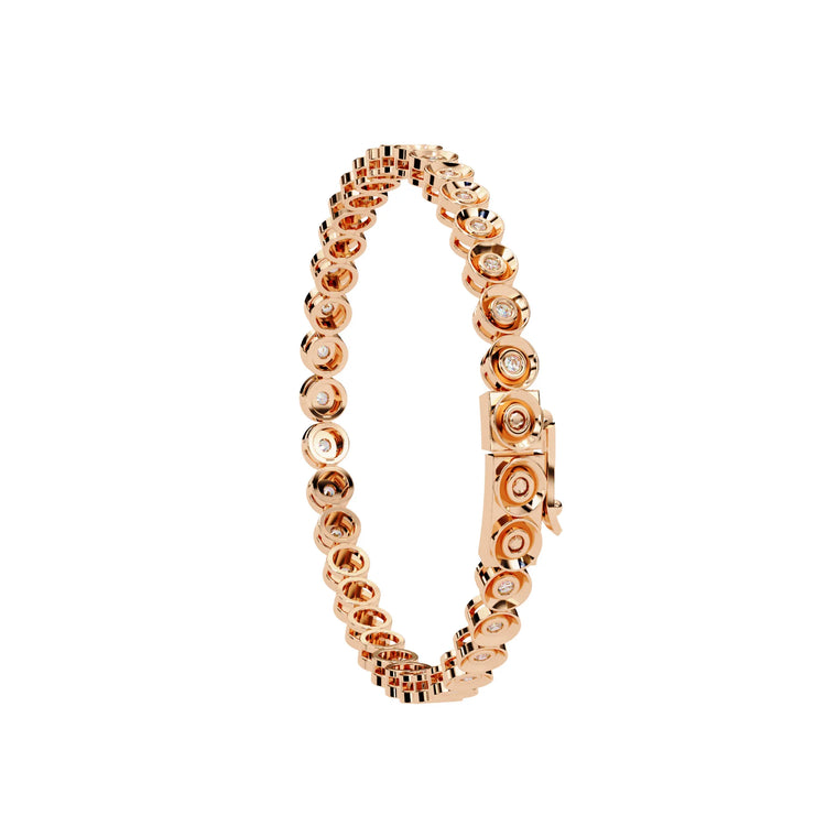 Radiant Round Moissanite Bracelet