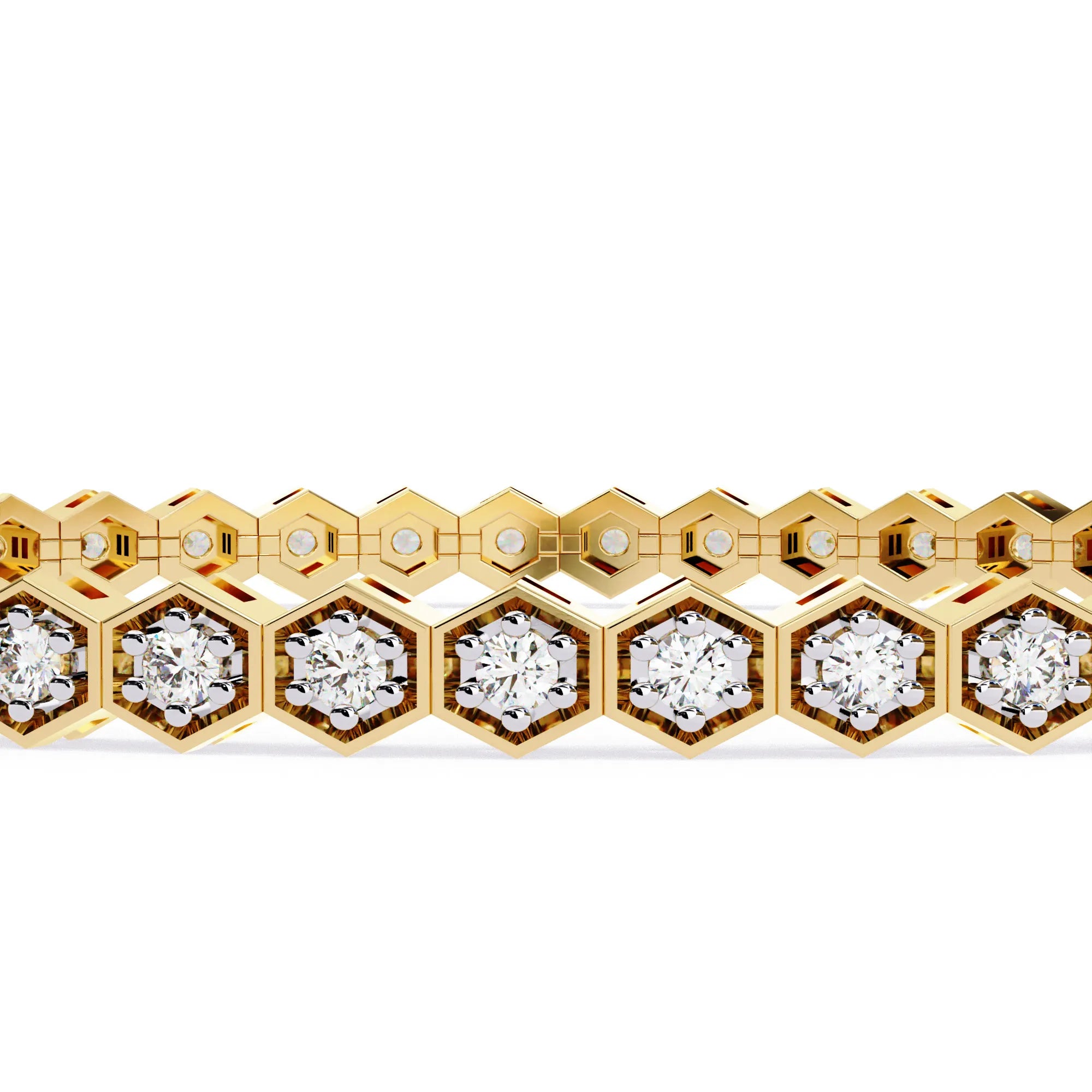 Honeycomb Elegance Lab Diamond Bracelet