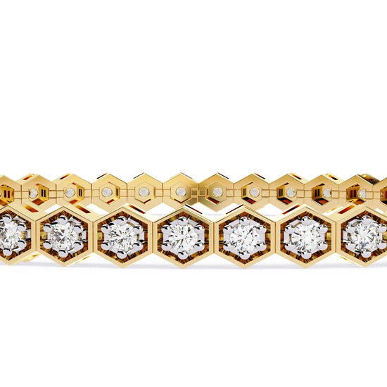 Honeycomb Elegance Lab Diamond Bracelet