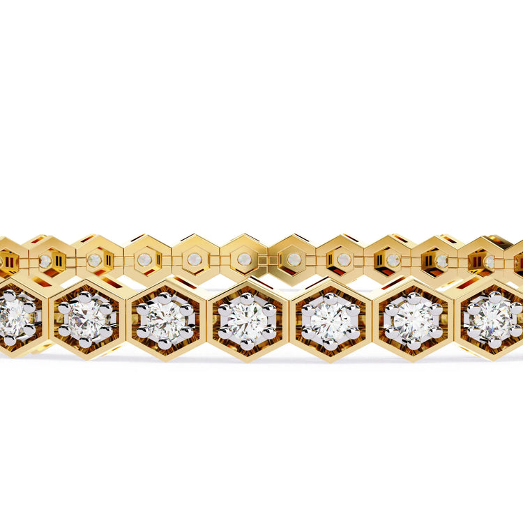 Honeycomb Elegance Moissanite Bracelet