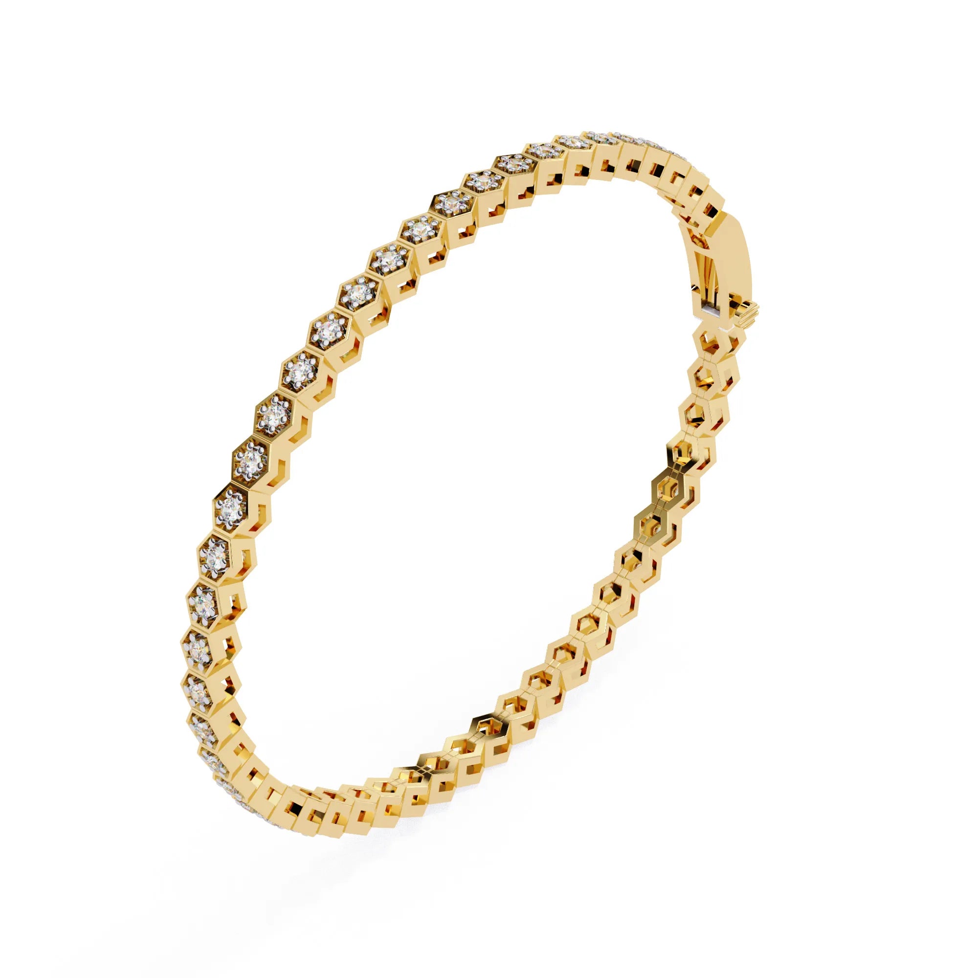 Honeycomb Elegance Lab Diamond Bracelet