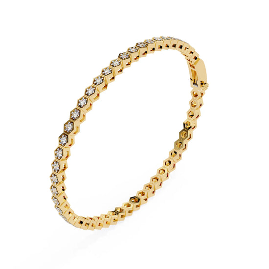 Honeycomb Elegance Lab Diamond Bracelet