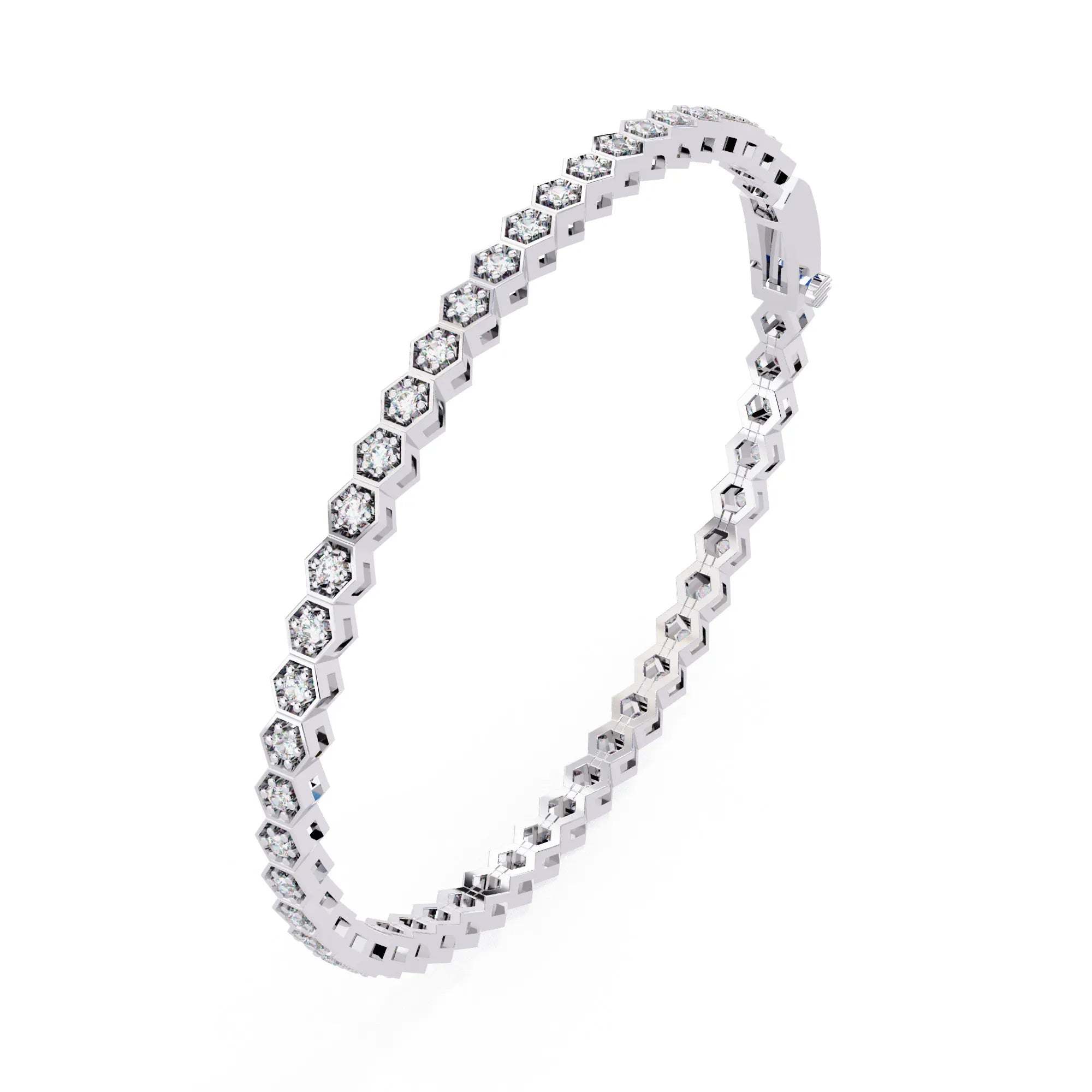 Honeycomb Elegance Moissanite Bracelet
