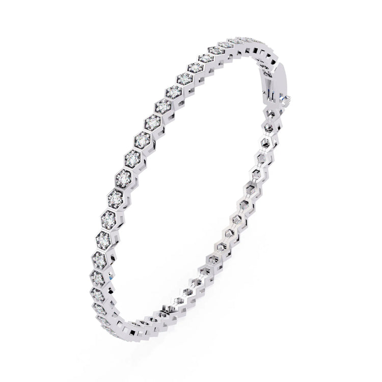 Honeycomb Elegance Moissanite Bracelet
