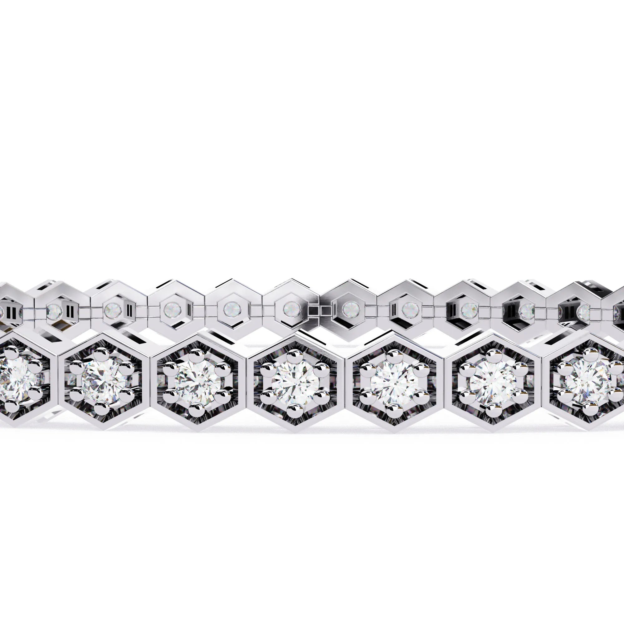 Honeycomb Elegance Lab Diamond Bracelet