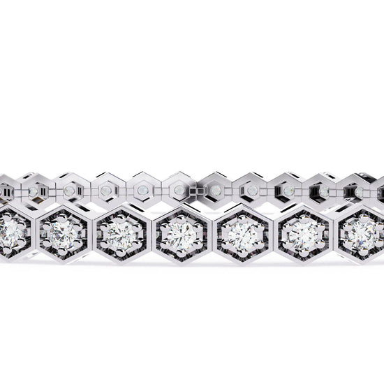 Honeycomb Elegance Moissanite Bracelet