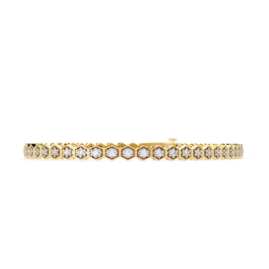Honeycomb Elegance Lab Diamond Bracelet