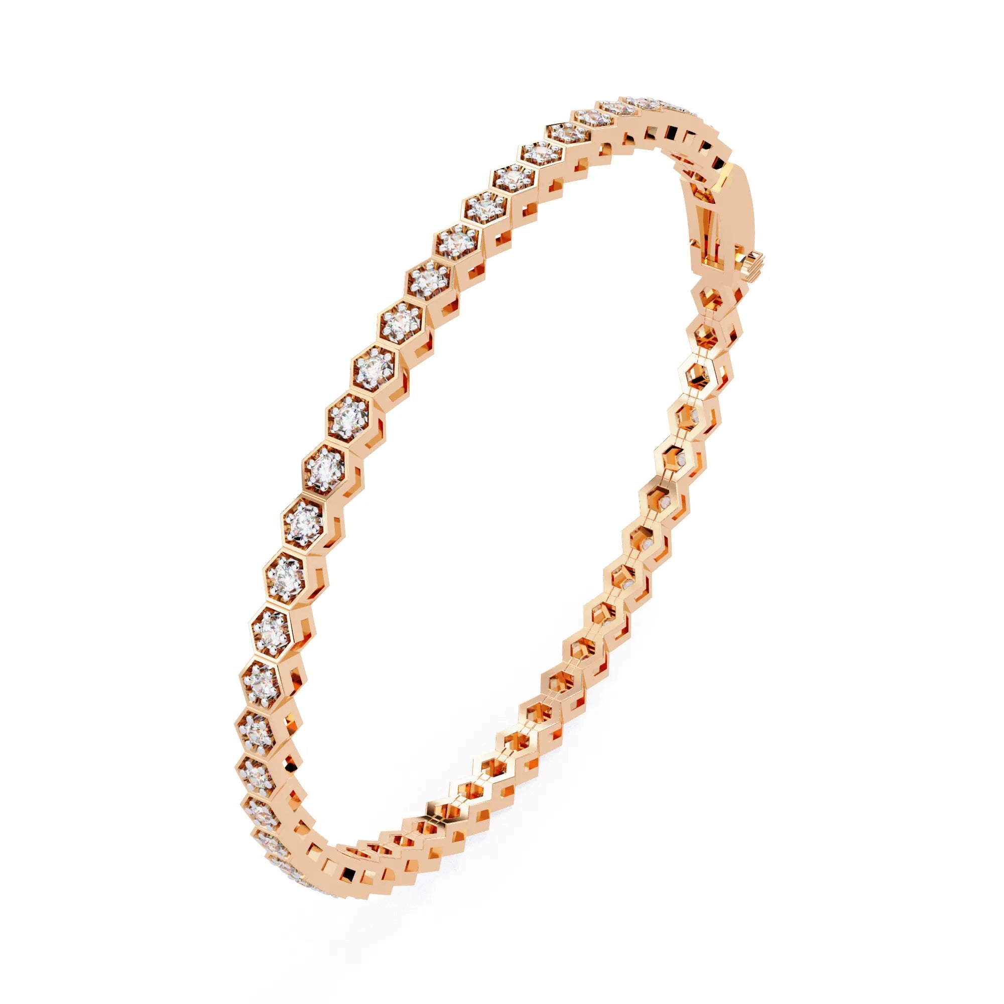 Honeycomb Elegance Lab Diamond Bracelet