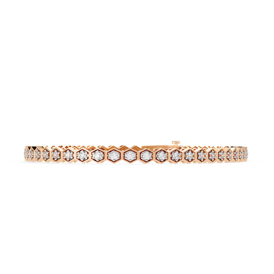 Honeycomb Elegance Moissanite Bracelet